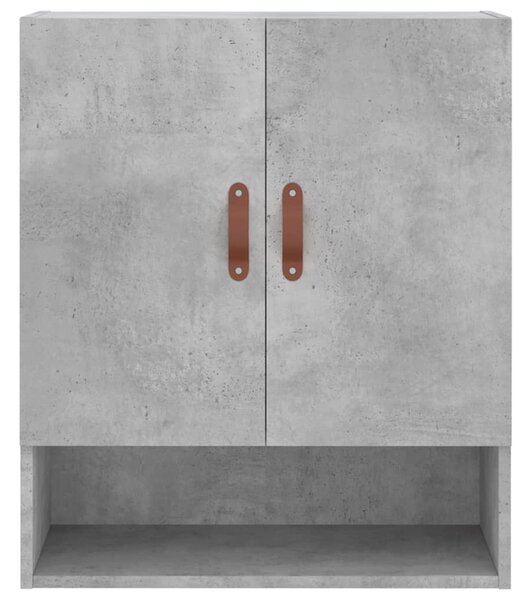 Betonszürke szerelt fa faliszekrény 60 x 31 x 70 cm