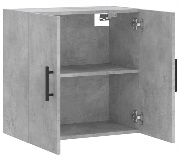 Betonszürke szerelt fa faliszekrény 60 x 31 x 60 cm