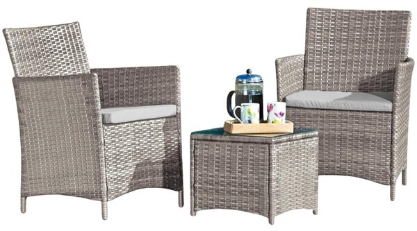 Avenberg Veneto rattan szett, szürke/szürke