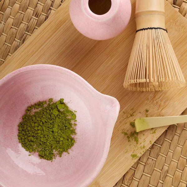 HOME & YOU kerámia matcha készítő szett 4 részes , rózsaszín