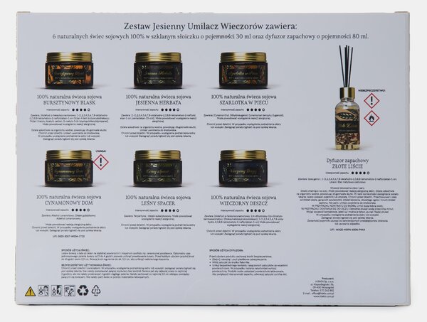 Sinsay - Őszi szójagyertyákból és illatdiffúzorból álló szett HiSkin 7 pack - többszínű