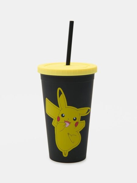 Sinsay - Pohár fedéllel és szívószállal Pokémon - többszínű