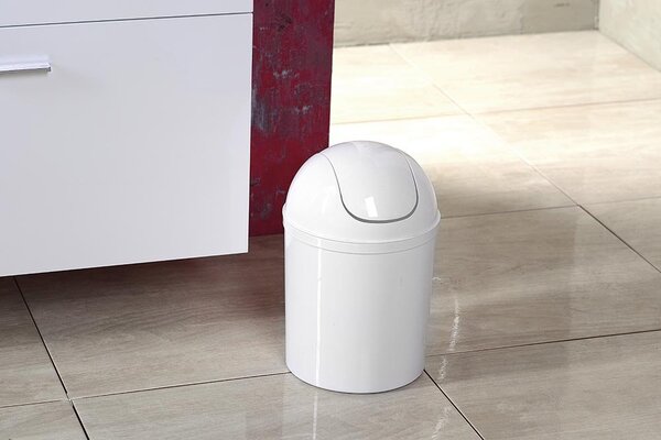 Aqualine Aqualine, Billenő szemetes, 5 l, műanyag, fehér, 20309