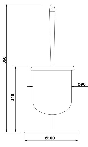 Aqualine Aqualine, SIMPLE LINE WC kefe, króm, GA1304