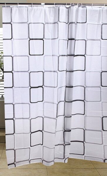 Aqualine Aqualine, Zuhanyfüggöny 180x180cm, vinil, négyzet mintás, ZV013