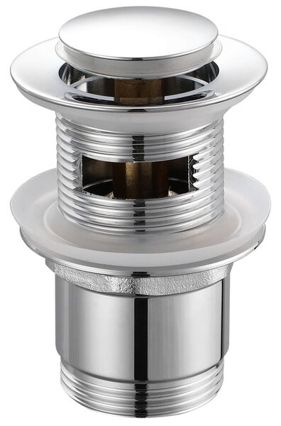 Aqualine Aqualine, Mosdó kifolyó 5/4", kattanásos, kis dugó, vastagság 30-45mm, króm, TF8001