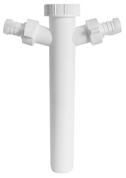 Bruckner Bruckner, Mosogató lefolyócső 1 "1/2, 2x mosógép ág, hulladék 40mm, fehér, 155.136.0