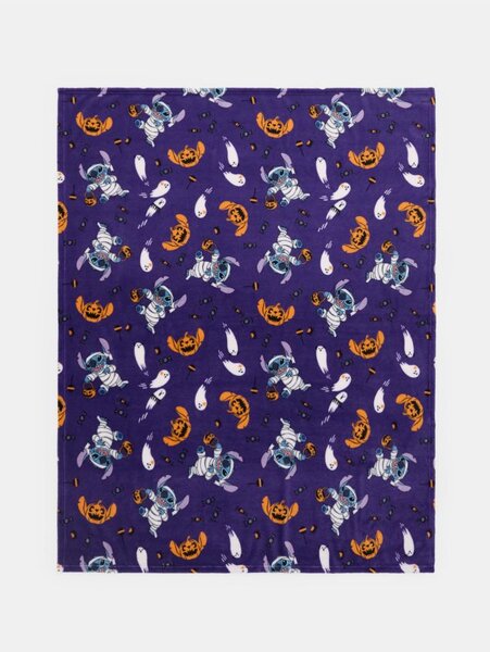 Sinsay - Halloween Stitch mintás takaró - ibolyaszínű