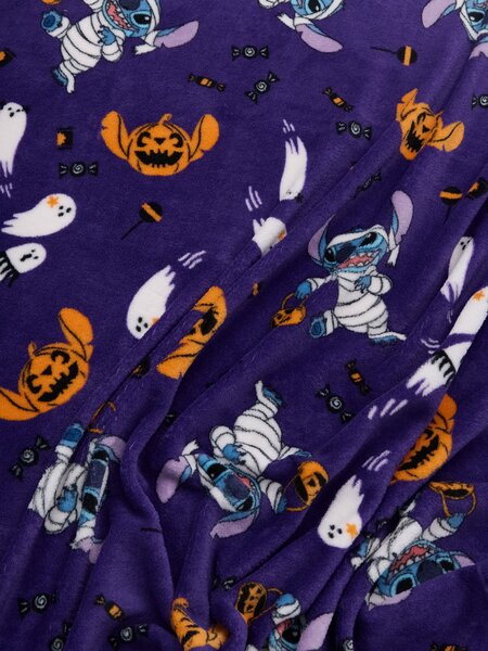 Sinsay - Halloween Stitch mintás takaró - ibolyaszínű