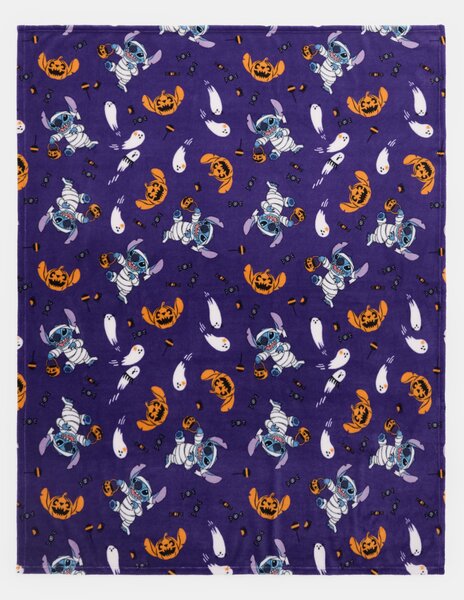 Sinsay - Halloween Stitch mintás takaró - ibolyaszínű