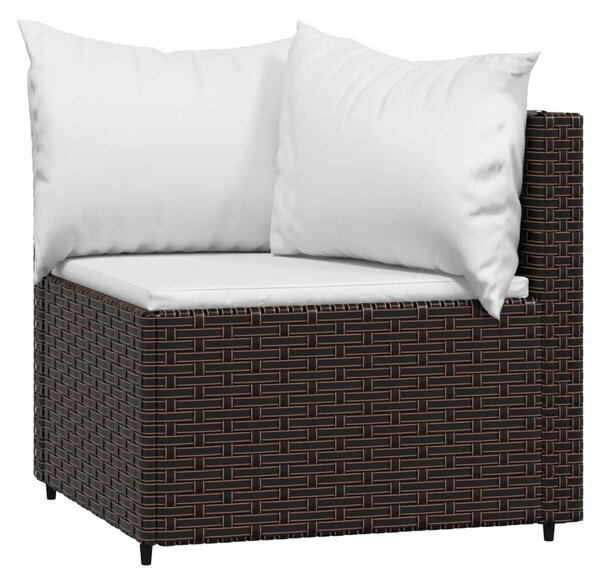 4 részes barna polyrattan kerti ülőgarnitúra párnákkal