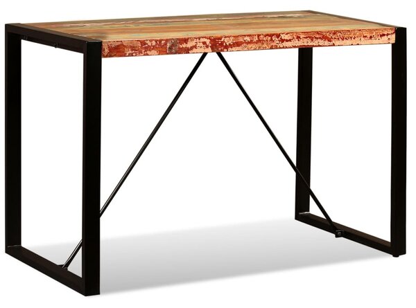 Tömör újrahasznosított fa étkezőasztal 120 cm