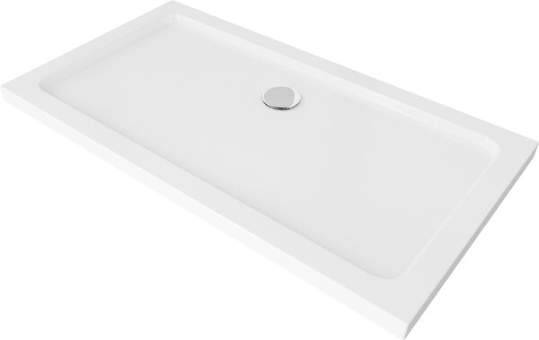 Mexen SLIM - Négyszögletű zuhanytálca 120x70x5cm + króm szifon, fehér, 40107012