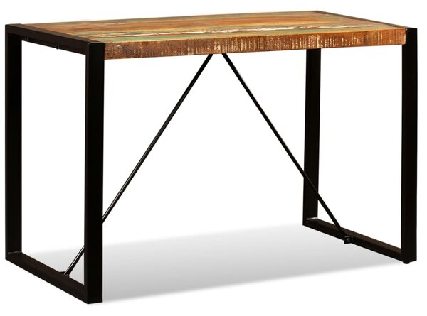 Tömör újrahasznosított fa étkezőasztal 120 cm