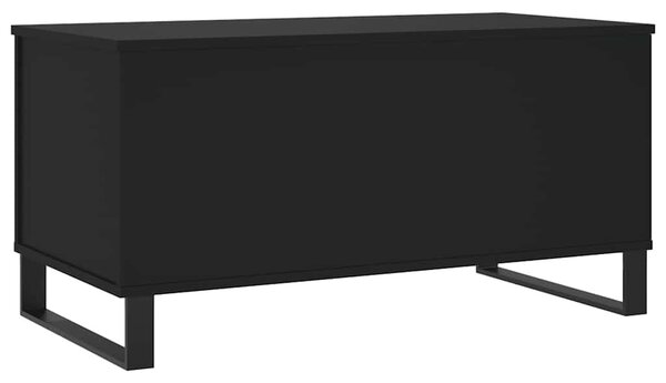 Fekete szerelt fa dohányzóasztal 90x44,5x45 cm