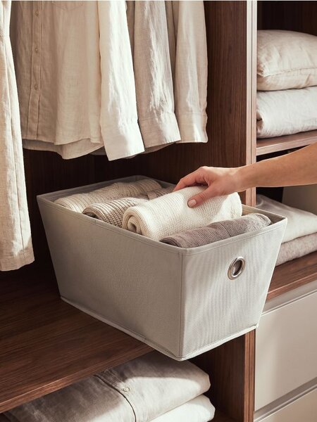 Sinsay - Coș de depozitare din material textil cu mânere - bézs