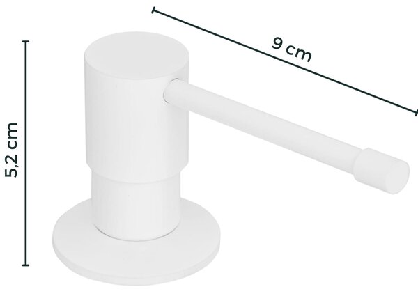 Gamma Top, mosogatószer adagoló mosogatóhoz 400ml, fehér, GMA-DOZL-WH