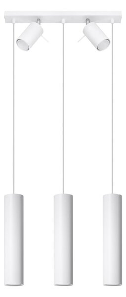 Fehér függőlámpa fém búrával 45x5 cm Etna - Nice Lamps