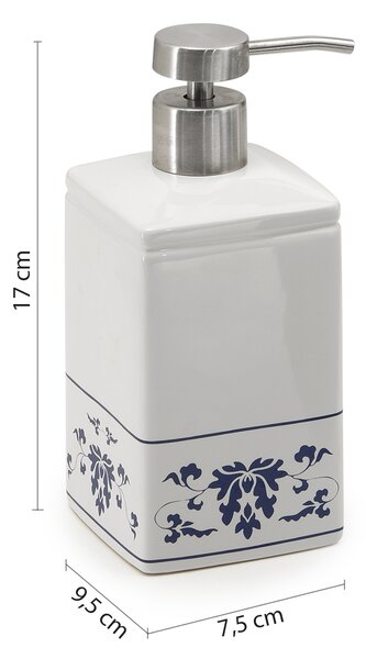 Gedy Gedy, CIXI álló szappanadagoló, porcelán, kék/fehér, CX8189