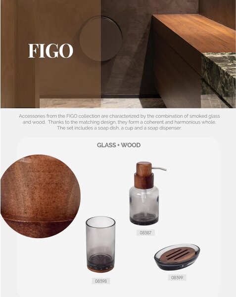 BISK Erga Figo, mosószer adagoló, füstölt üvegbarna, ERG-08387