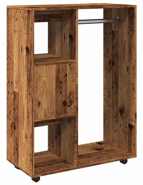 Antik fa színű szerelt fa ruhásszekrény 80 x 40 x 110 cm
