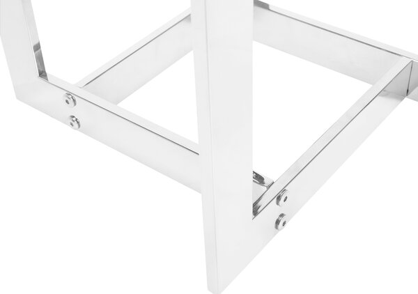 Kisasztal CRYSTAL Edzett üveg Ezüst