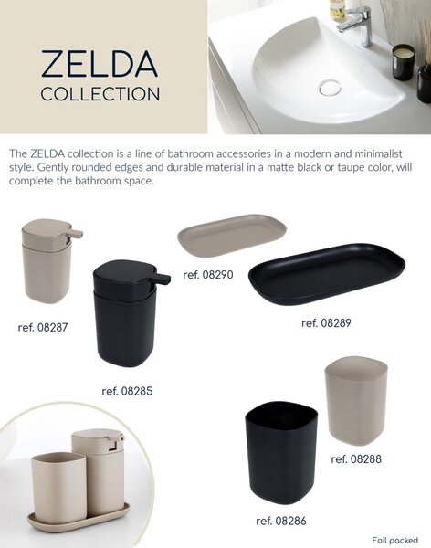 BISK Erga Zelda, álló szappanadagoló, matt bézs, ERG-08287