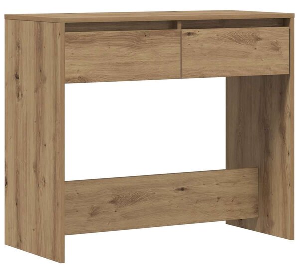 Kézműves tölgy színű szerelt fa dohányzóasztal 89x41x76,5 cm