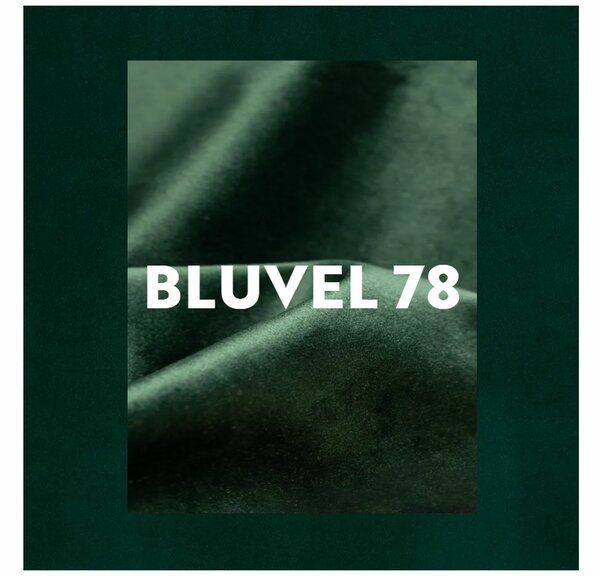 Bárszék CHIC VELVET fekete lábakkal, sötétzöld