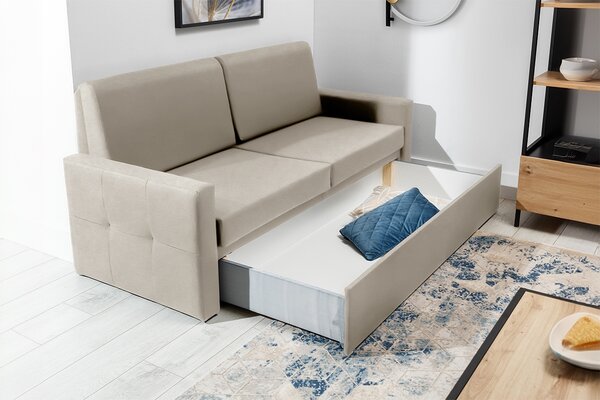 Elegantia kanapé félmagas ágyhoz 160 cm - krém Ado 1601 Halva szövet
