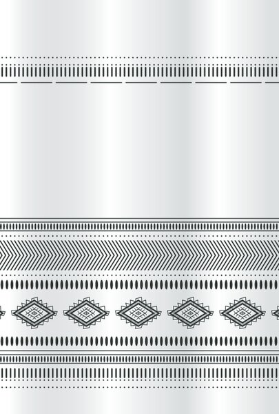 BISK Erga Etno, zuhanyfüggöny 180x200cm, poliészter, fehér-fekete, ERG-08178