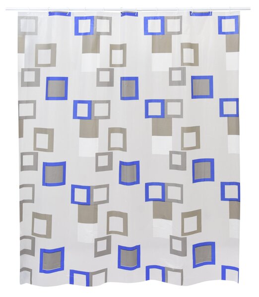 BISK Erga Peva, akasztós zuhanyfüggöny (12 db) 200x180 cm, Montana mintás, tarka, ERG-08089