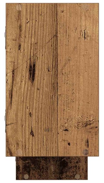 Antik fa színű szerelt fa fali kockapolc 5 rekeszes színű