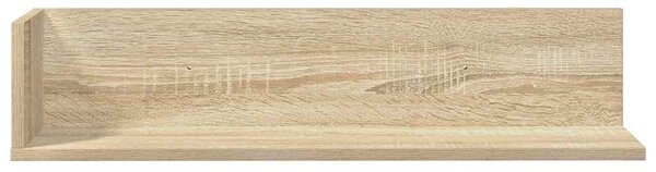2 db sonoma tölgy színű szerelt fa fali polc 75 x 16,5 x 16,5cm