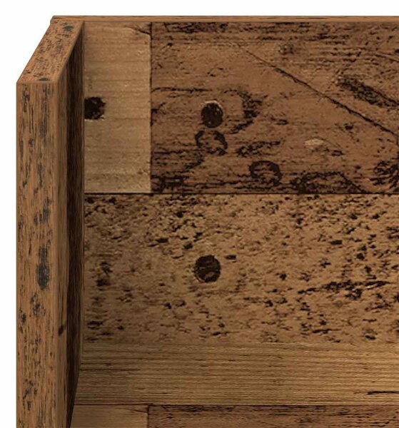 2 db antik fa színű szerelt fa fali polc 75 x 16,5 x 16,5 cm