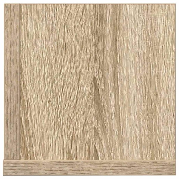 2 db sonoma tölgy színű szerelt fa fali polc 75 x 16,5 x 16,5cm