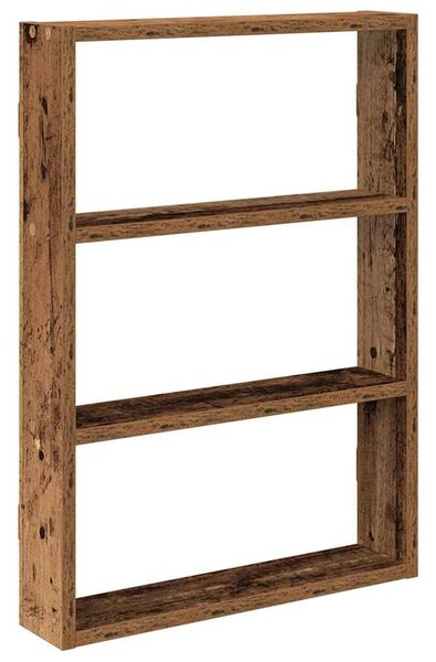 Antik fa színű szerelt fa fali polc 43 x 9 x 60 cm