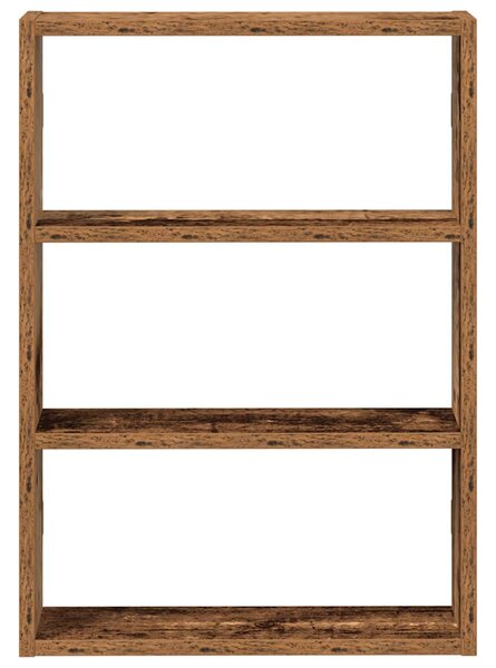 Antik fa színű szerelt fa fali polc 43 x 9 x 60 cm