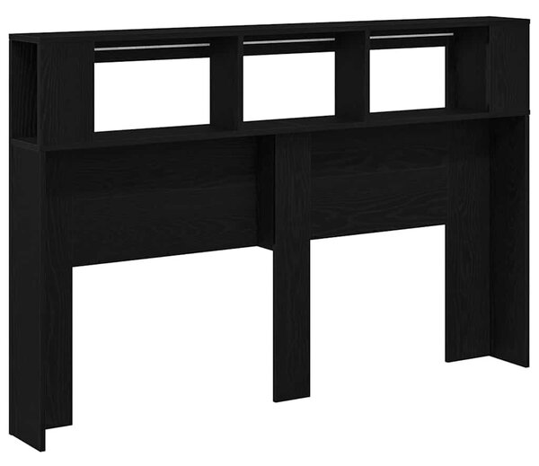 LED ágytámla Musta tammi 160 x 18,5 x 103,5 cm Faanyag