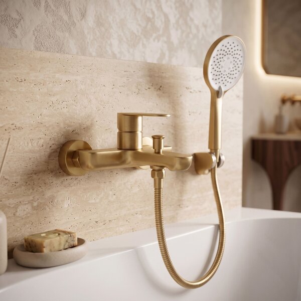 Fürdőkád csaptelep Logan Brush Gold