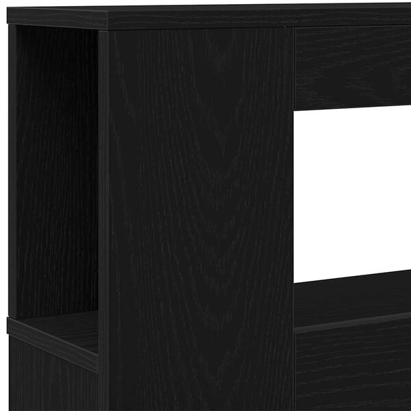 LED ágytámla Musta tammi 160 x 18,5 x 103,5 cm Faanyag
