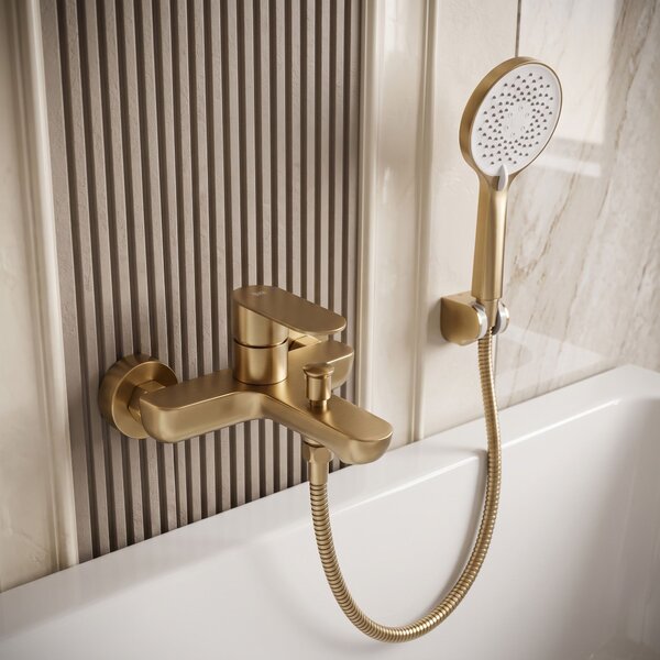 Fürdőkád csaptelep Logan Brush Gold