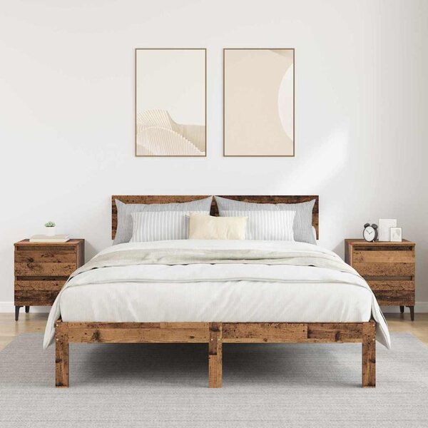 Éjjeliszekrény 2 db Öreg fa 40 x 35 x 50 cm Szerelt Fa