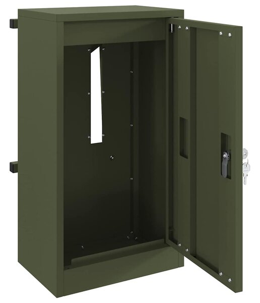 Postaláda Oliva zöld 30 x 23 x 55 cm Acél