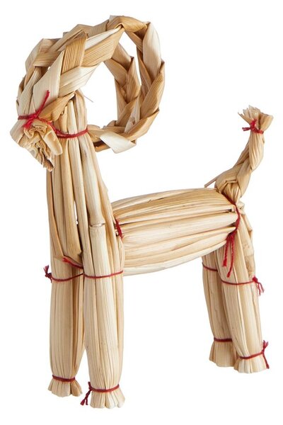 HANG ON szalma karácsonyfadísz, rénszarvas 11cm