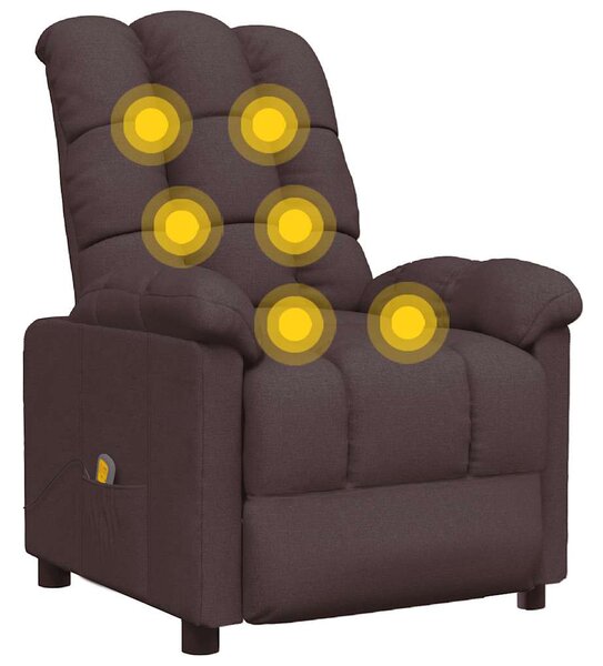 Sötétbarna szövet masszázsfotel