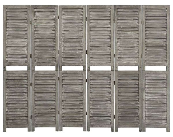 VidaXL Faparaván - 6 Paneles - Szürke - 214x166 cm