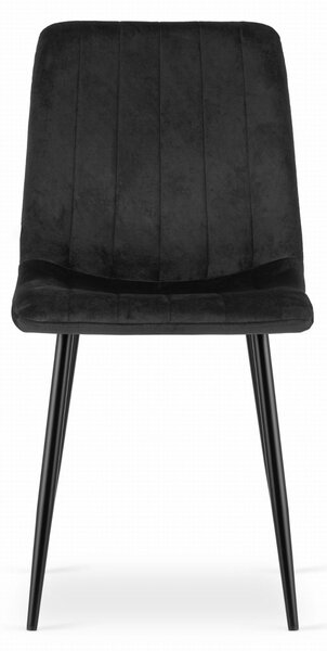 Étkezőgarnitúra 1 + 4, MADO asztal 120x80 cm fekete/dub artisan + fekete bársonyszék LAVA fekete lábakkal