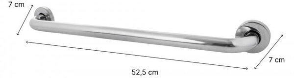 Erga Erga, falra szerelhető egyenes fogantyú 50cm, króm, ERG-YKA-P.ROD-50-CHR