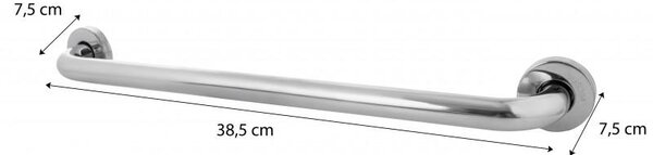 Erga Erga, falra szerelhető egyenes fogantyú 35cm, króm, ERG-YKA-P.ROD-CHR